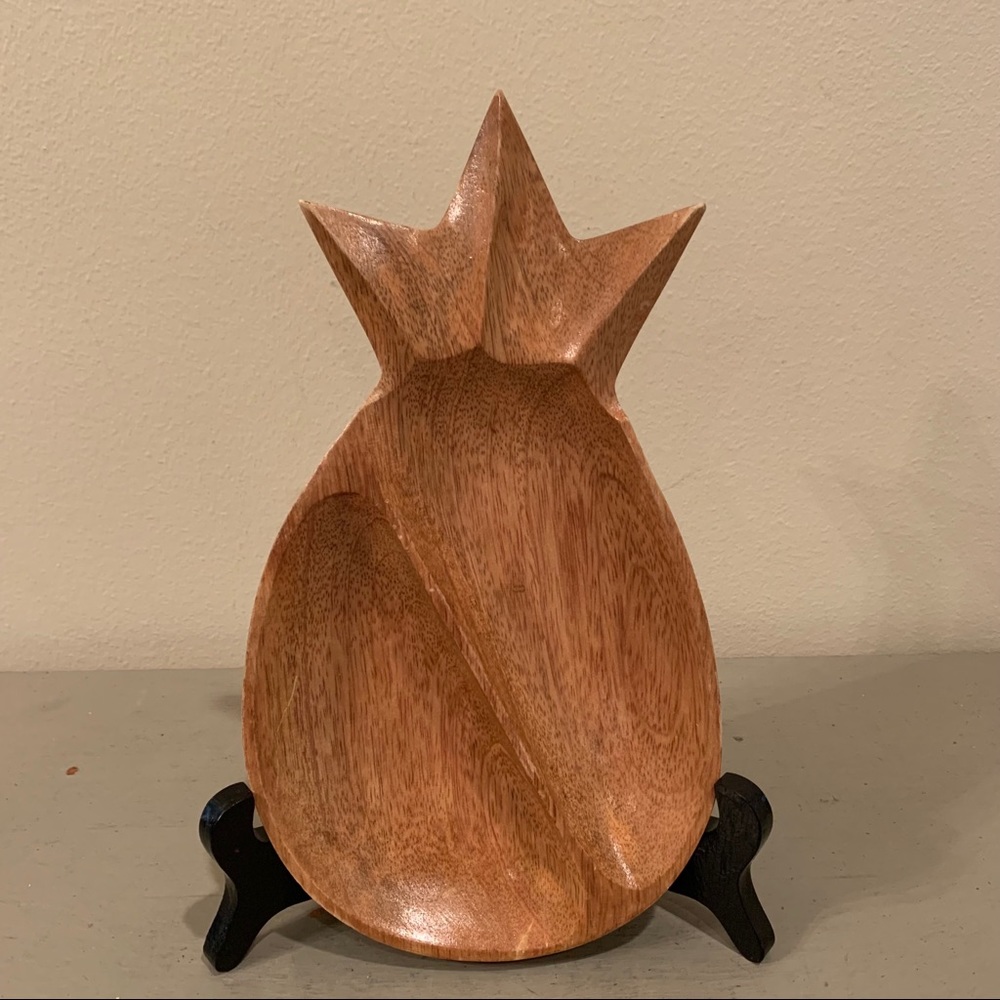 Vintage Wood Pineapple Dish